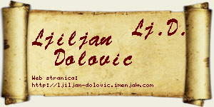 Ljiljan Dolović vizit kartica